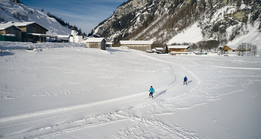 Loipe im Talboden Vals