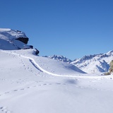 Am Gipfelgrat des Carvera