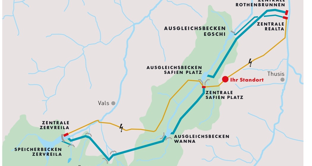 Die Anlagen der Kraftwerke Zervreila AG (KWZ)
