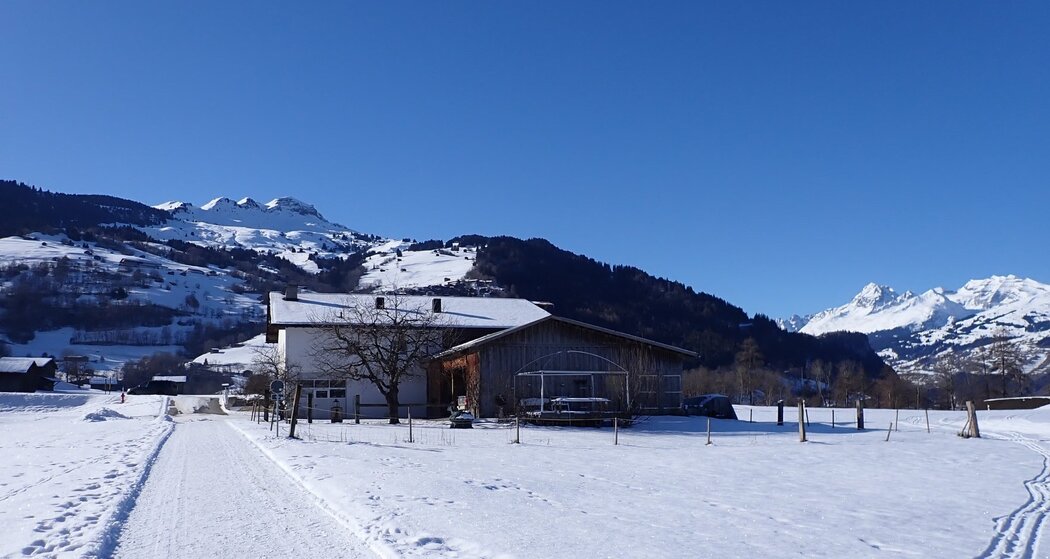 Sonnig und komfortabel bei Tschentaneras unterhalb von Sevgein