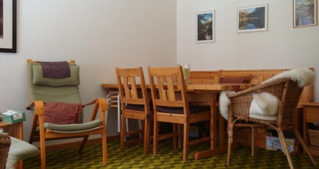 Essecke im Wohnzimmer