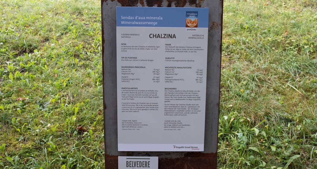 Informationstafel der Chalzina-Quelle