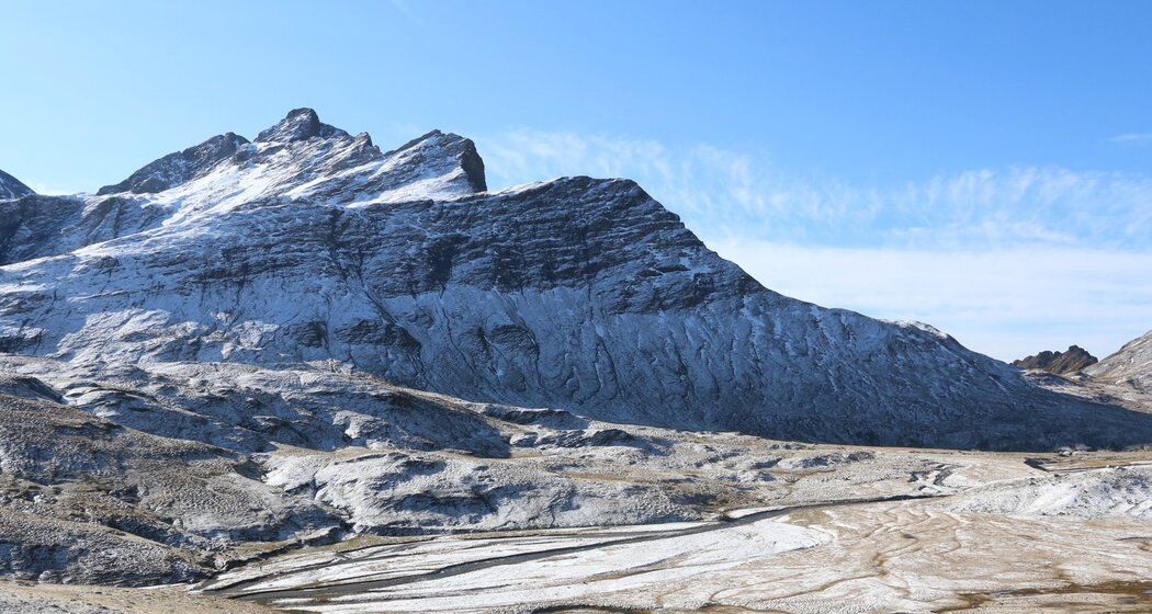Im Herbst kann es schnell einmal Schnee geben auf der Greina