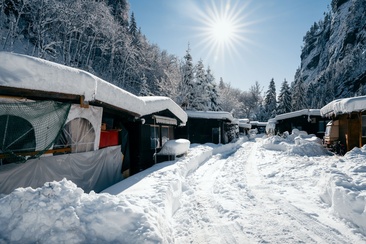 Il campeggio Rania in inverno