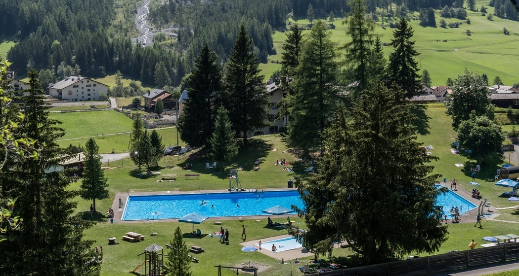 Freibad von oben
