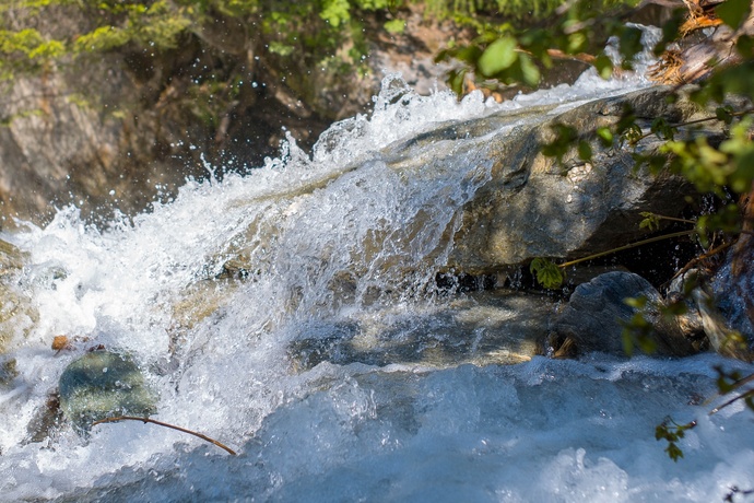 Frozen water feature