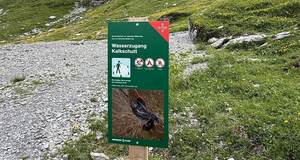 Wasserzugang Kalkschutt