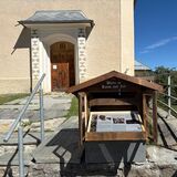 Station in front of the chapel Sogn Giusep