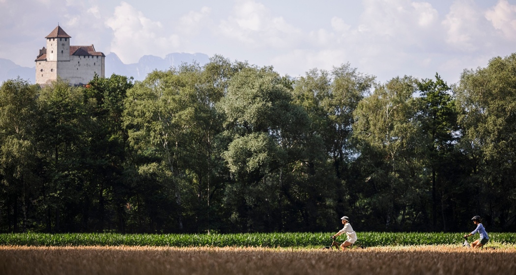 Blick auf Burg Gutenberg in Balzers