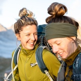 Glückliche Gesichter nach einer Übernachtung in der Hüte