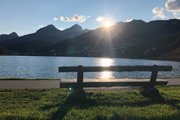 Bench at the lake of St. Moritz - east side (oua_620279814_image)
