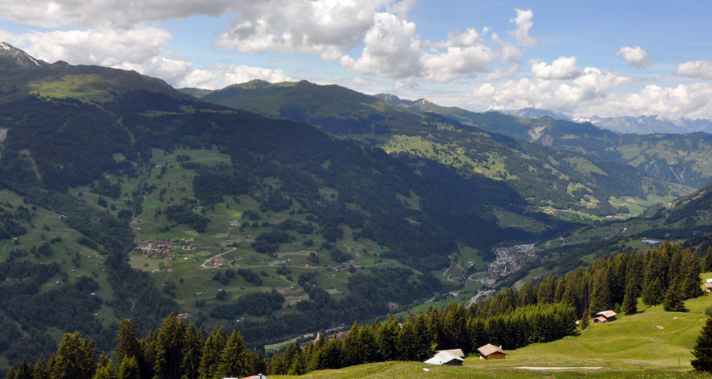 Panorama von der Saaseralp aus in Richtung Küblis