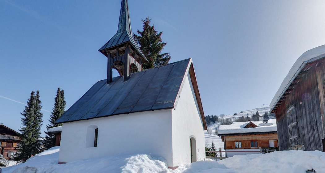 Winter Kapelle St. Jakob Misanenga, Obersaxen