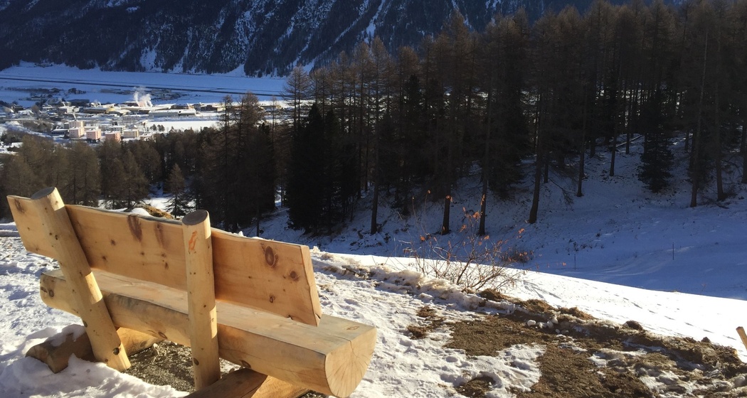 Sitzbänke Cristolais - Aussicht Samedan (oua_621867050_image)