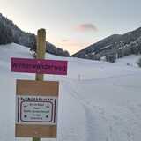 Flache Routenführung am Winterwanderweg Dörfli-Fürggli