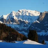 Aussicht beim Winterwandern im Taminatal
