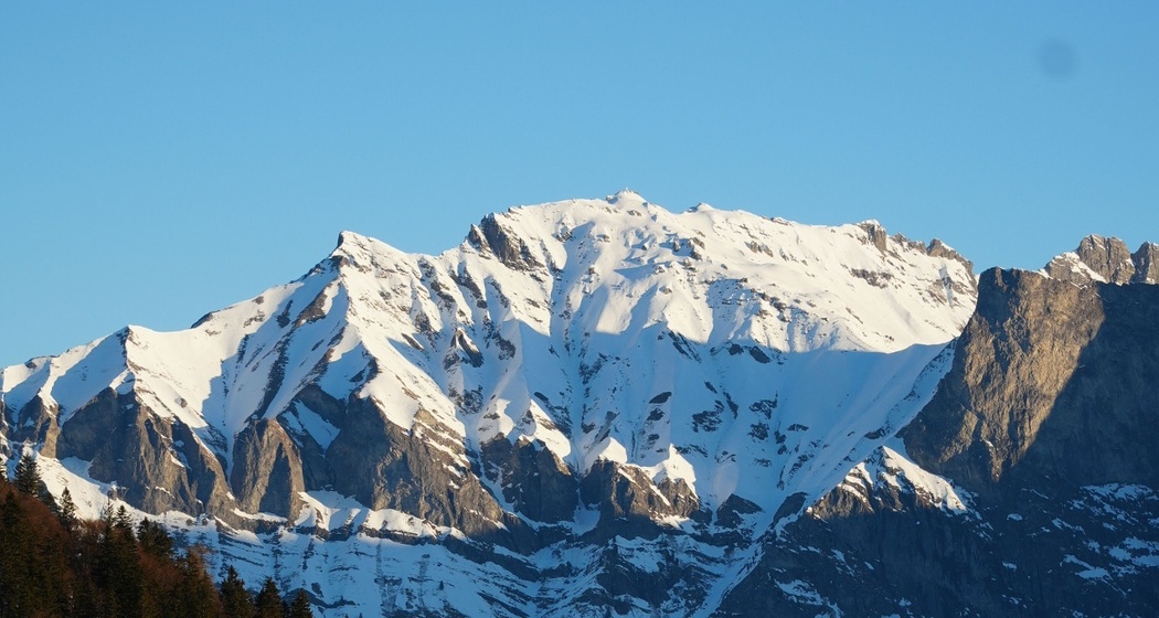 Aussicht beim Winterwandern im Taminatal