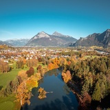 Giessenpark, Bad Ragaz im Herbst
