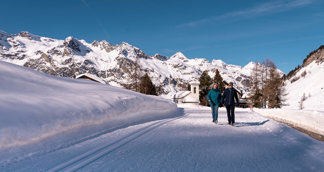 Winterwander im Val Fex, Richtung Muotta da Güvè