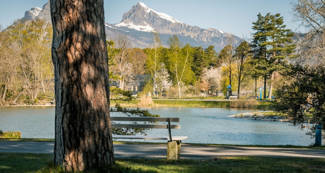 Sonnenbänkli im Giessenpark Bad Ragaz