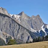 Le massif du Falknis vu depuis l'alpage de Fläsch