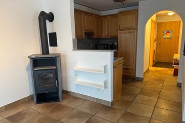 Wohnzimmer mit Kamin