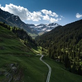 Meliorationsstrasse mit Sicht Richtung Peil und Illagrass
