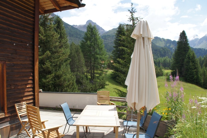 Terrasse Gasthaus Sonnenhof Preda