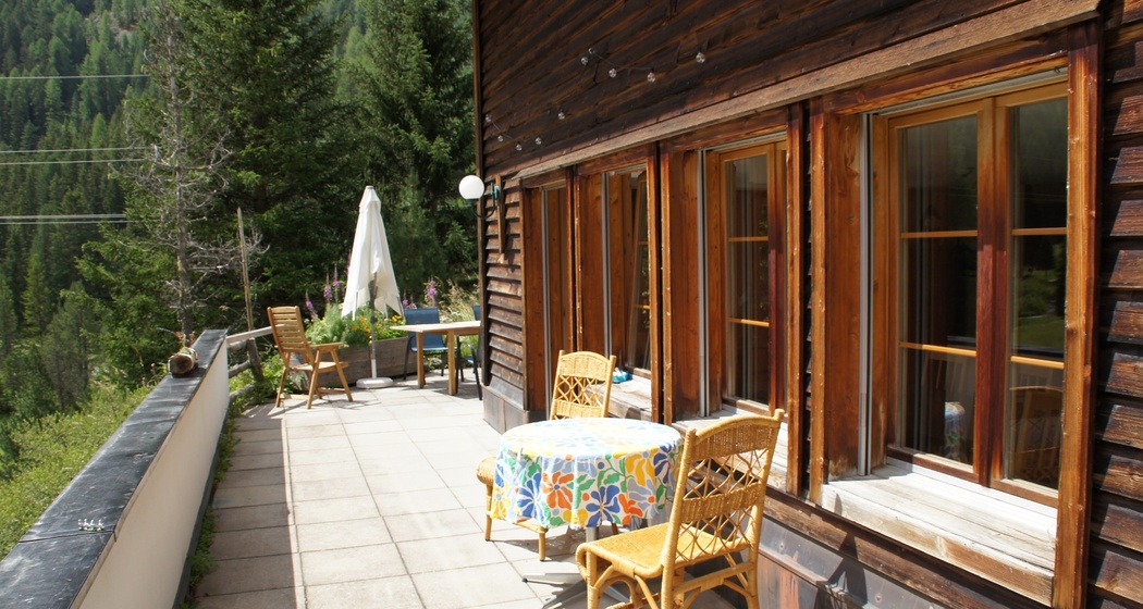 Terrasse Gasthaus Sonnenhof Preda