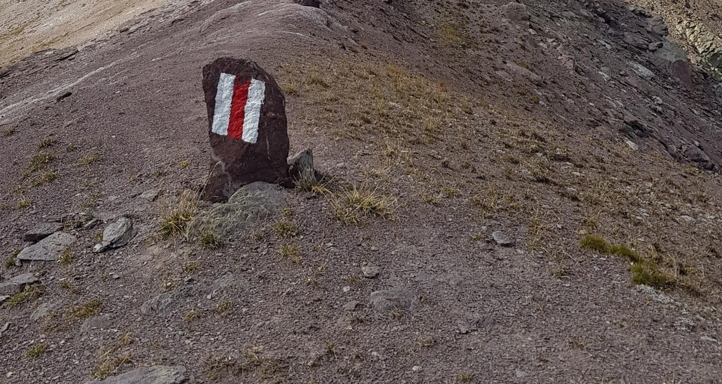 Weg Valbella Furgga bis zum Gipfel vom Sandhubel