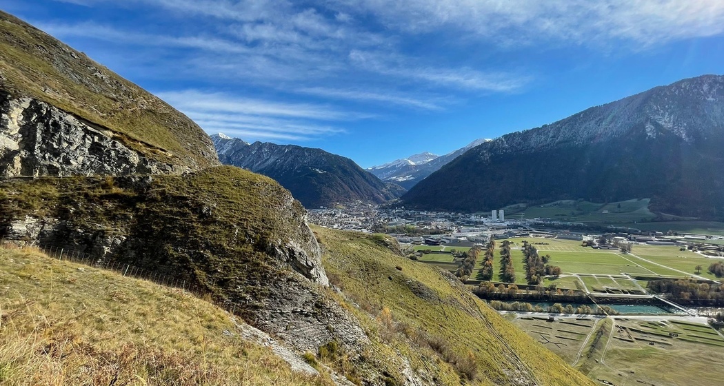 Blick auf die Stadt Chur vom Zielhang aus