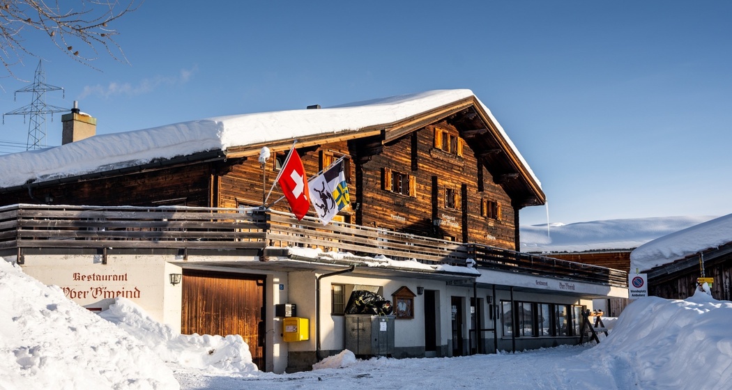 Berghaus Obergmeind im Winter