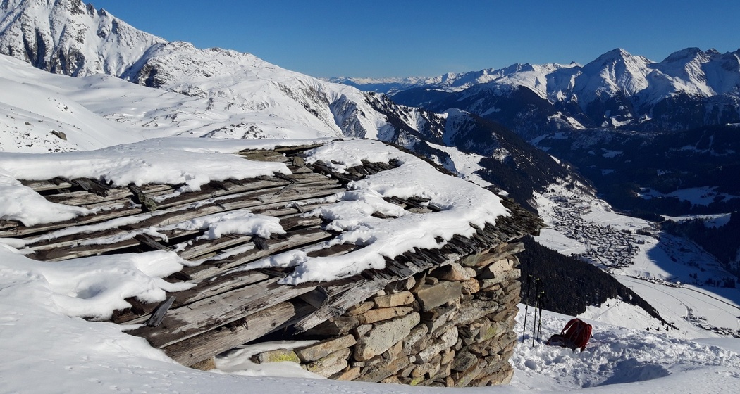 Sedrun und Rueras im Tal