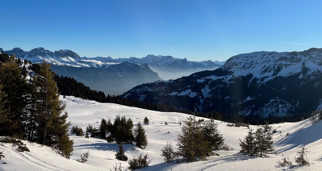 Winterlandschaft Maschgenkamm-Panüöl