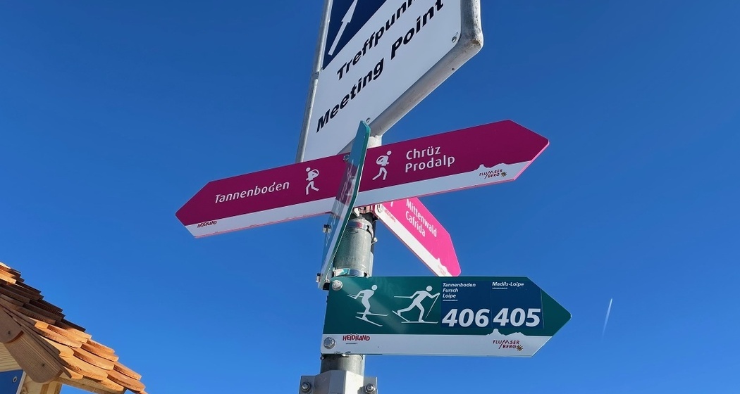 Wegweiser Alp Tannenboden
