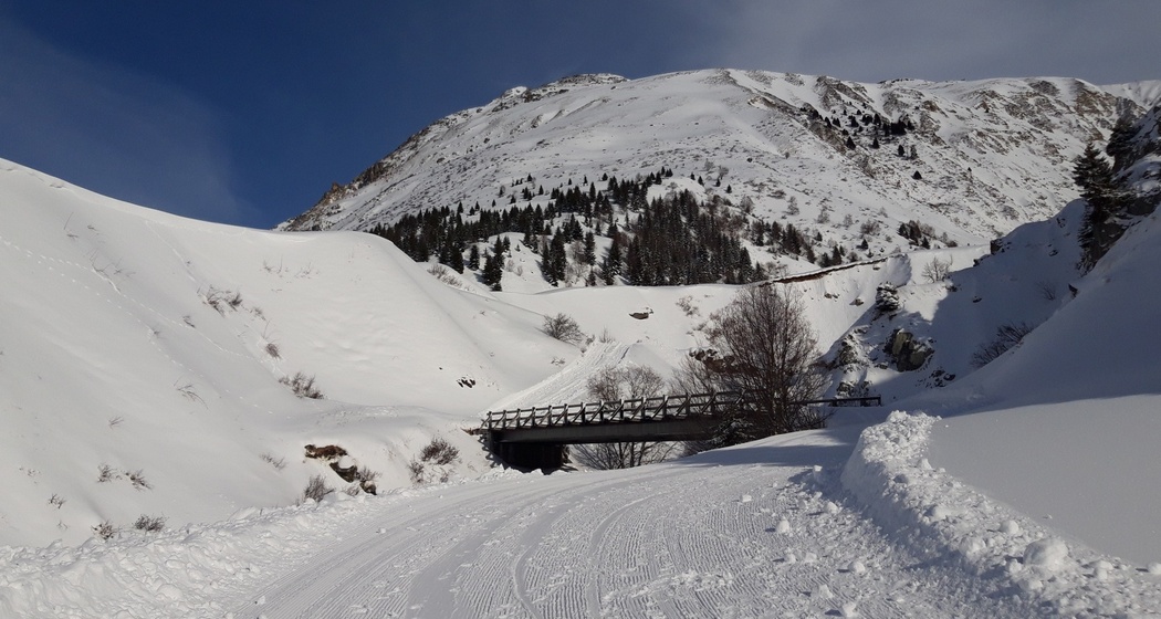 Die Brücke im Graben vom Drun