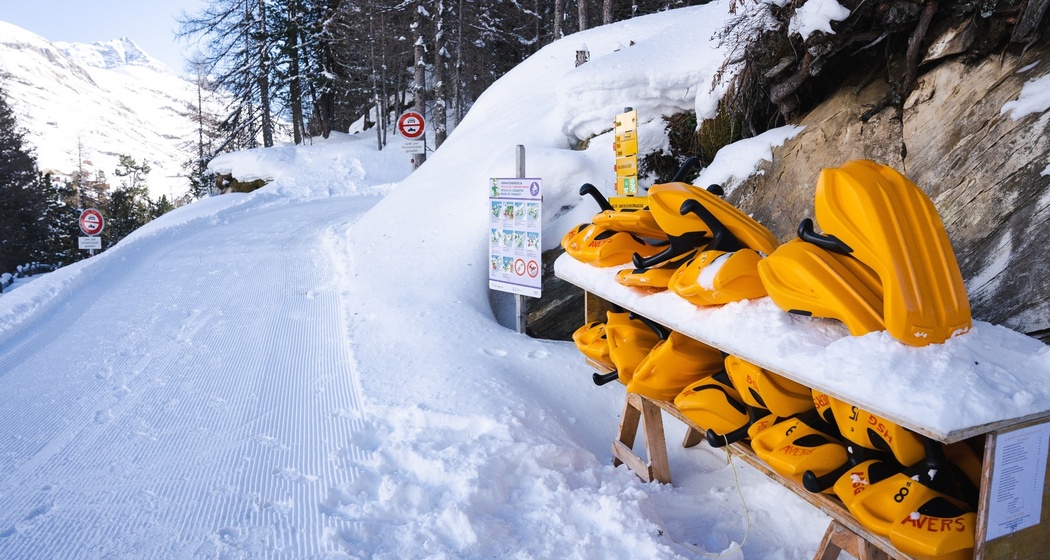 Schlittelweg Avers-Cröt