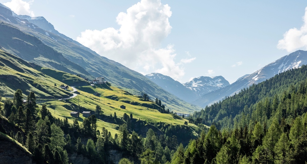 Blick in Averstal mit Cresta