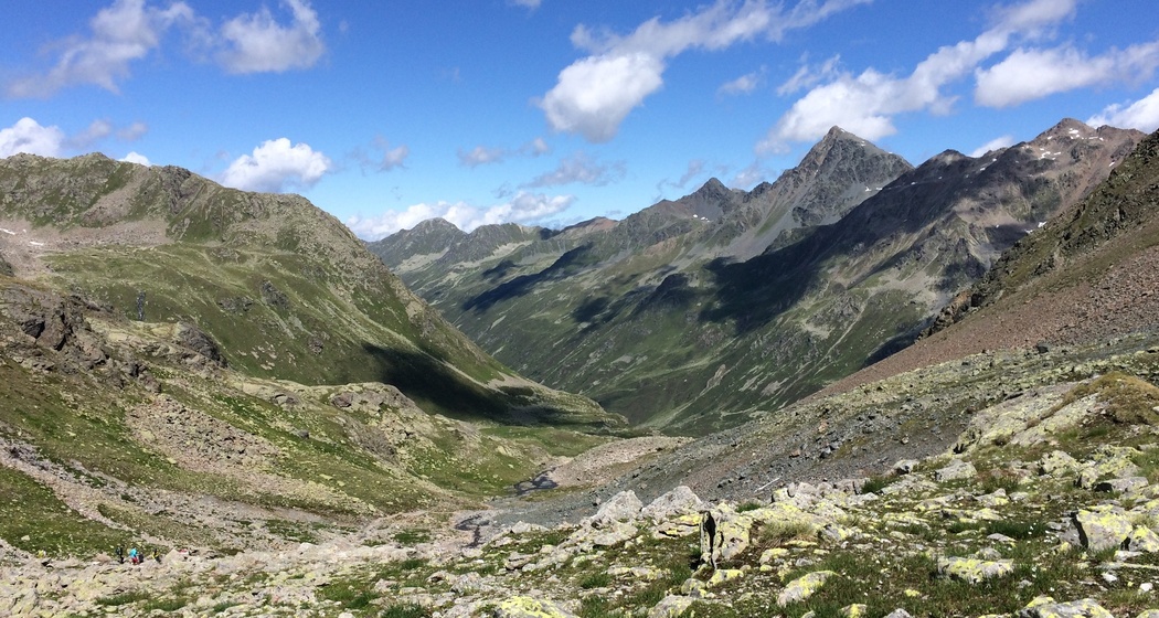 Aussicht vom Scalettapass nach Dürrboden