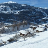 Plaster with Burg Castels in winter
