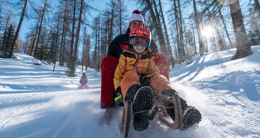 Ob mit Schlitten oder Bob, Freude haben Alle