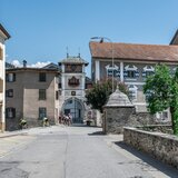 Ilanz beim Obertor. Anfang und Ende unserer Tour