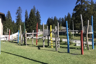 Aire de jeux dans le bâtiment de l’école de Lenzerheide