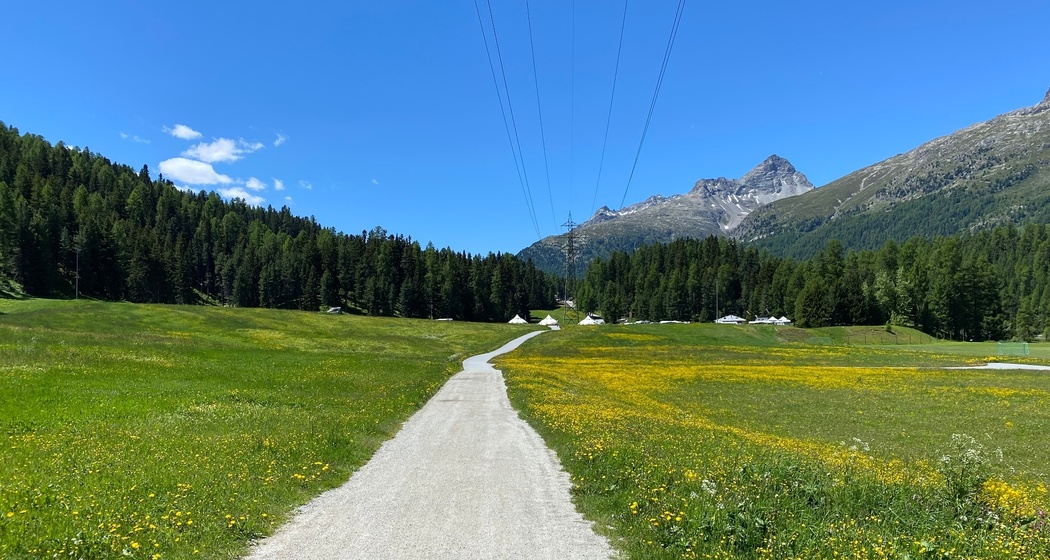 Richtung Camping St. Moritz