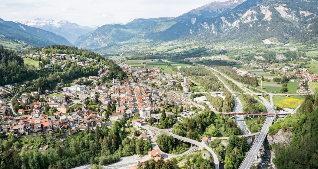 Aussicht auf Thusis vom Känzeli