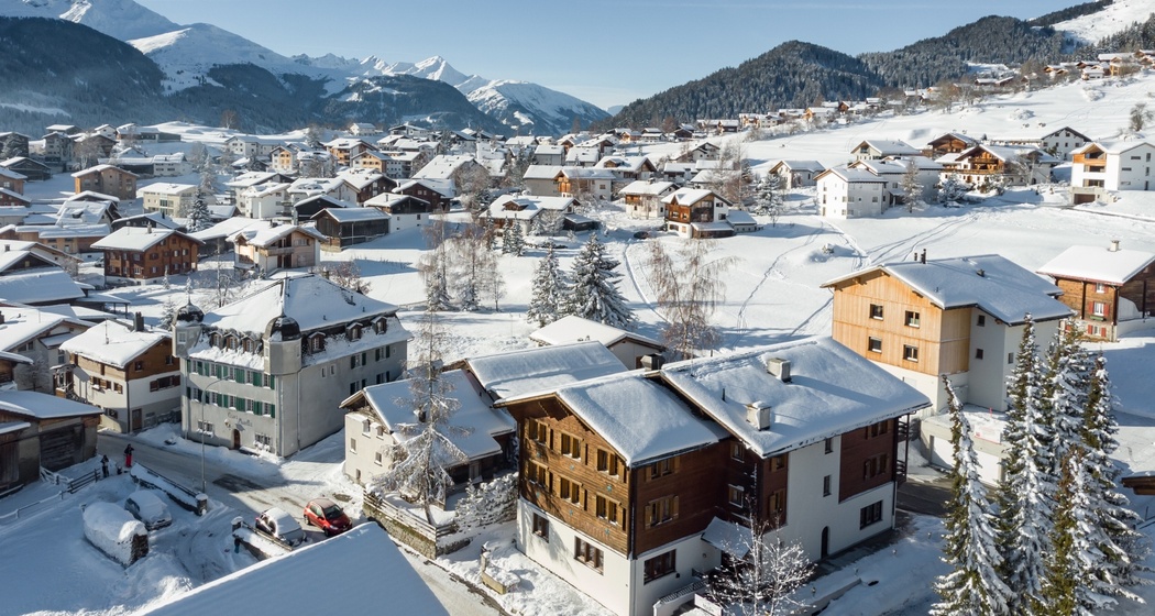 Das Foto zeigt die Casa Mirella im Winter
