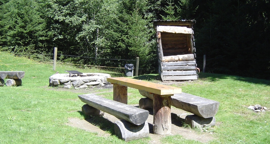 Aufnahme des Lagerplatzes Plaun Asch in Andiast.