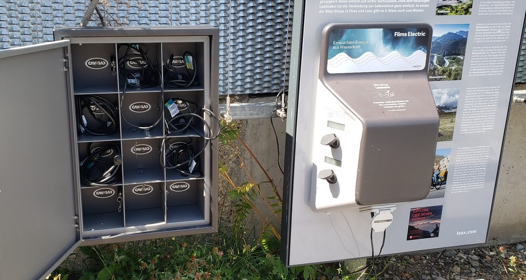 Ladestation E-bike Flims Talstation Bergbahnen