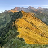 Der Piz Las Palas im Morgenlicht