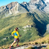 Trailruning mit Blick auf Val Frisal